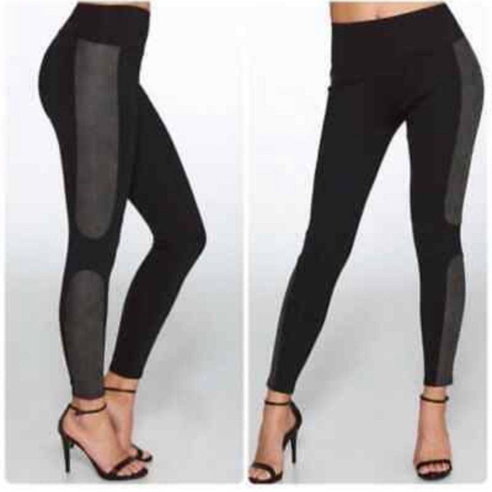 SPANX PANEL LEATHER PONTE LEGGINGS XL Worn once, perfect condition